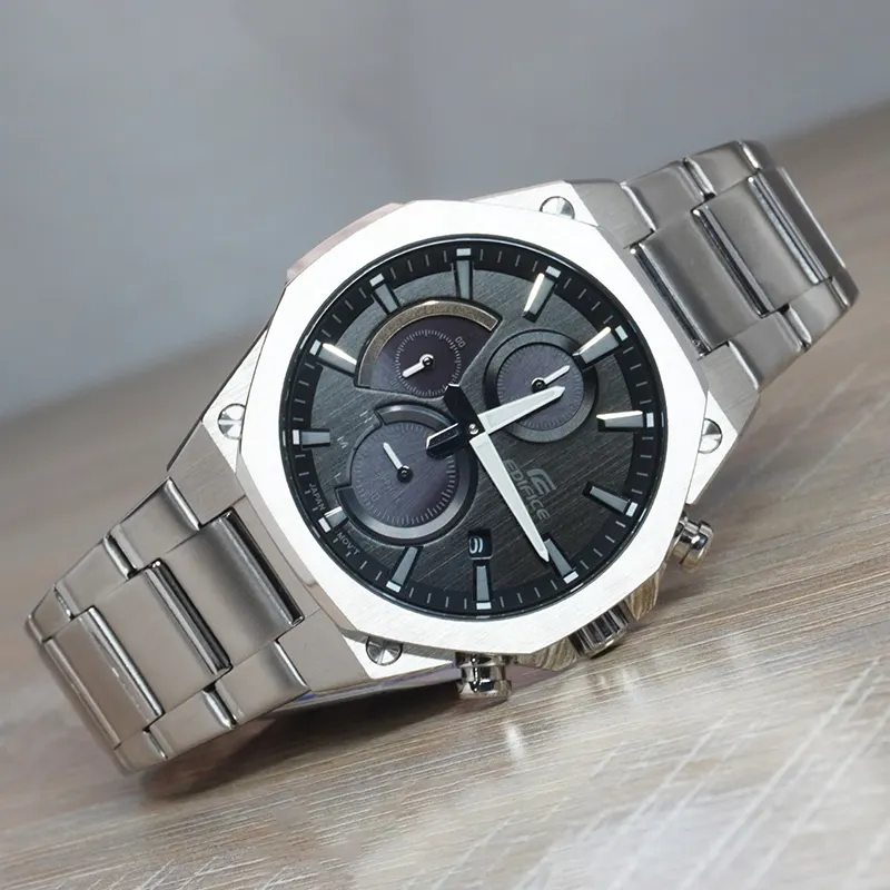 Casio Edifice Solar Slim Line Black Dial Men's Watch- EFS-S570D-1A